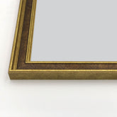 Cornice Classica su Misura - Modello Roma Foglia Oro e Mogano